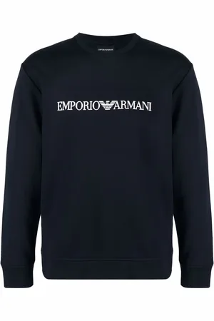 Emporio Armani Sweatshirt med rund hals og logotryk