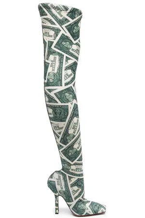 Vetements Million Dollar Boomerang 115mm lårhøje støvler