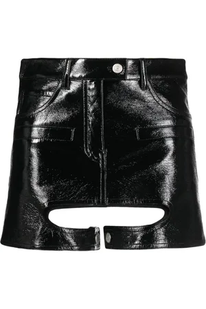 Courrèges Kort Chaps nederdel i vinyl-effekt
