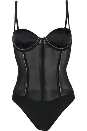 FLEUR DU MAL Bodysuit med krystaludsmykninger