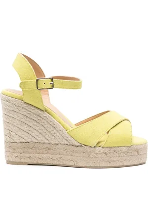 Castaner 110 mm Blaudell espadriller med kilehæl