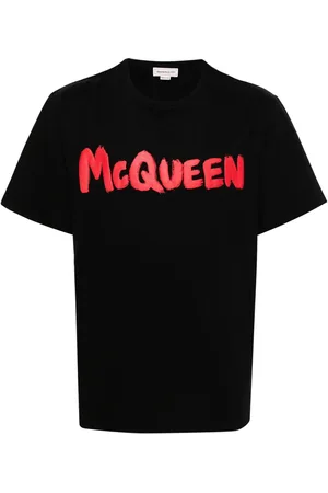 Alexander McQueen T-shirt med graffiti-logotryk