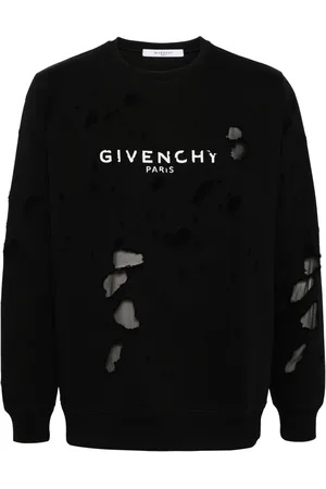 Givenchy Sweatshirt med slitageeffekt og logotryk
