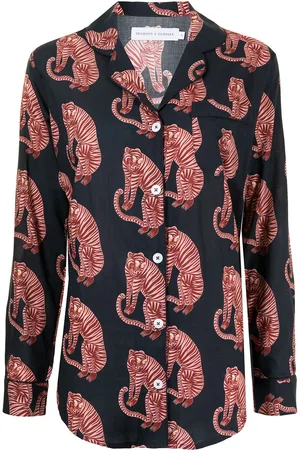 Desmond & Dempsey Pyjamassæt med Sansindo-tryk
