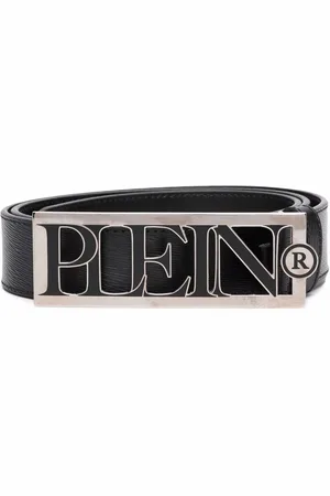 Philipp Plein Læderbælte med logoplade