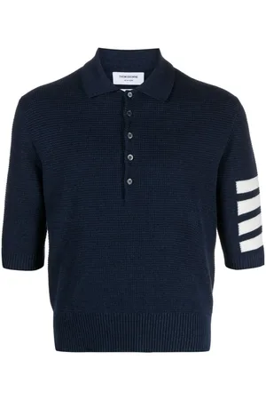 Thom Browne 4-Bar polo i hør-bland