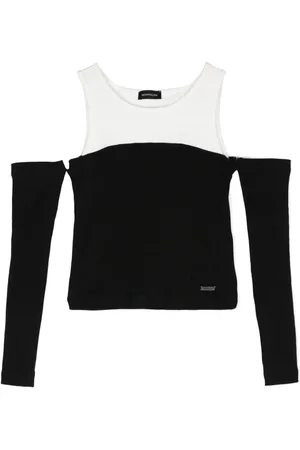 MONNALISA Ribbet top med cold-shoulder-snit
