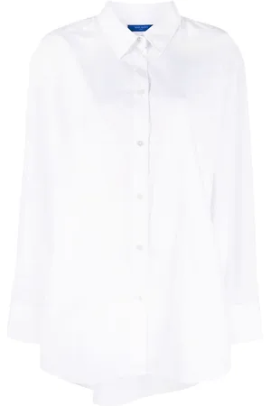 Nina Ricci Poplin-skjorte med krøllet effekt