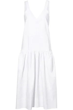 Proenza Schouler Midi Sasha kjole med V-hals
