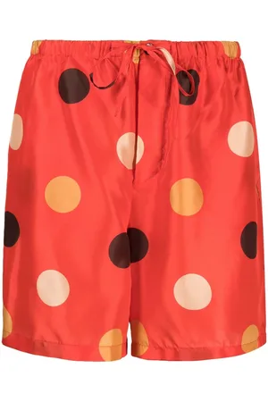 Aspesi Polkaprikkede shorts med løbesnor