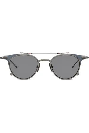 Thom Browne Flip-up solbriller med rundt stel