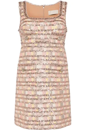 Elie saab Kort Camaleonte kjole med pailletter