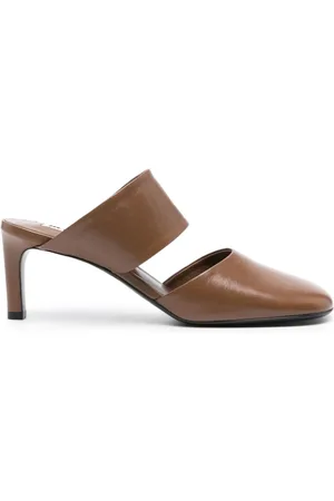 Jil Sander 65mm mules med firkantet tå