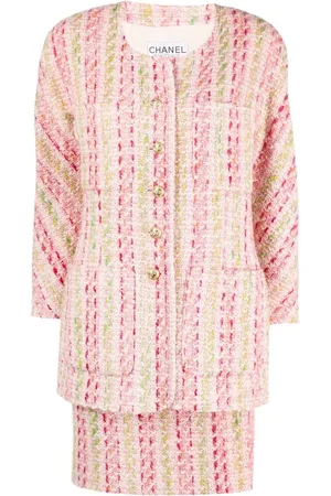 CHANEL Nederdel-sæt i tweed fra 1980