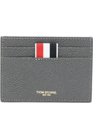 Thom Browne Kortholder i læder med grosgrain-detalje