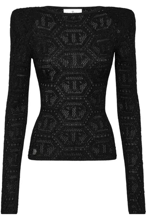 Philipp Plein Strikket top med broderet logo
