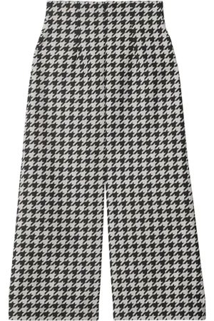 Burberry Cropped houndstooth-mønstrede bukser