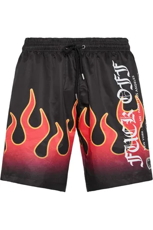 Philipp Plein Badeshorts med flammetryk