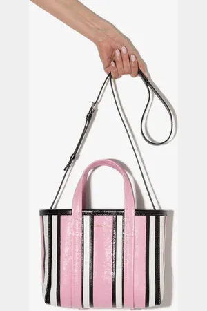 Balenciaga Lille Barbès East-West stribet shopper-tote