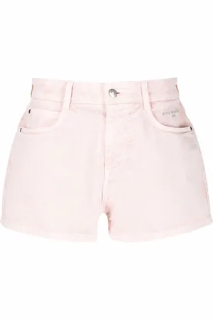 Stella McCartney Shorts med broderet logo og mellemhøj talje