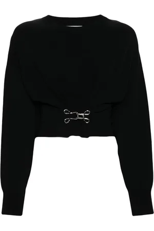 Moschino Cropped sweatshirt med krog-detalje