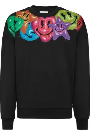 Philipp Plein Sweatshirt med smiley-tryk