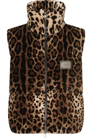 Dolce & Gabbana Vest med leopardtryk og logoplade