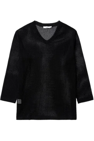 B+AB Top i mesh med V-hals