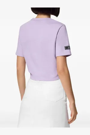 VERSACE Cropped T-shirt med sikkerhedsnål