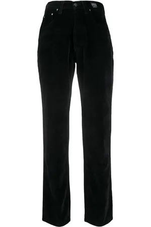 VERSACE Velour-bukser med lige ben fra 1990