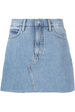 Frame Kort nederdel i denim med A-snit