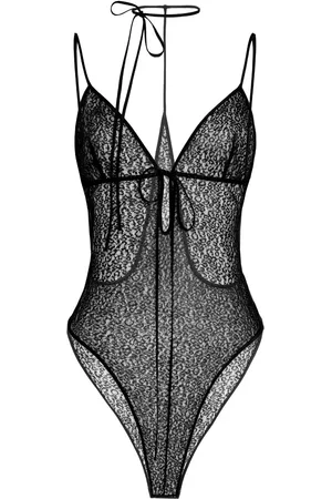ALEKSANDRE AKHALKATSISHVILI Bodystocking med halterneck og blonder
