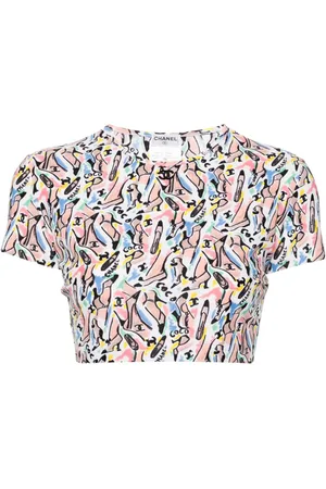 CHANEL 1995 cropped T-shirt