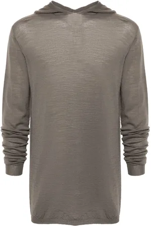 Rick Owens Hættetrøje i strik med lange ærmer