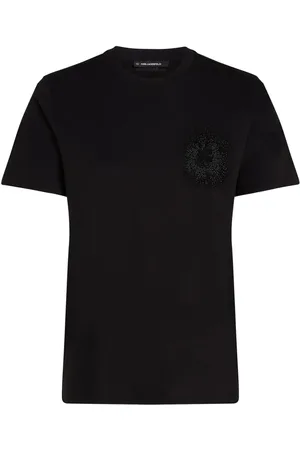 Karl Lagerfeld Kameo T-shirt med rhinsten