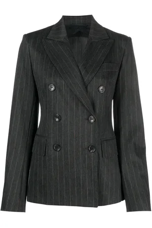 Max Mara Nålestribet dobbeltradet blazer