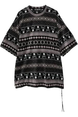 MASTERMIND T-shirt med rund hals og dødningehovedtryk