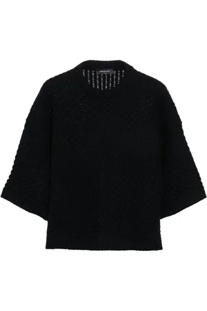 Fabiana Filippi Strikket T-shirt med gittersyninger