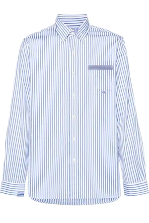 Ralph Lauren Bomuldsskjorte med patchwork og striber