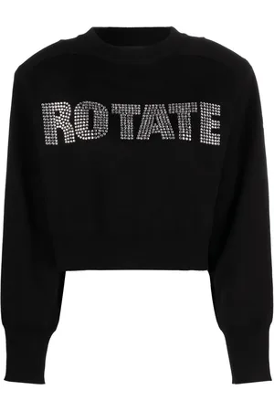 ROTATE Cropped sweatshirt med lange ærmer
