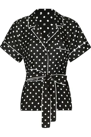 Dolce & Gabbana Polkaprikket skjorte i silke