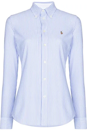 Ralph Lauren Stribet skjorte med broderet logo