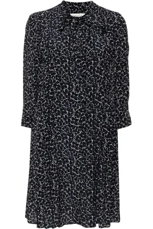 Maison Kitsuné Kort kjole med abstrakt blomstertryk