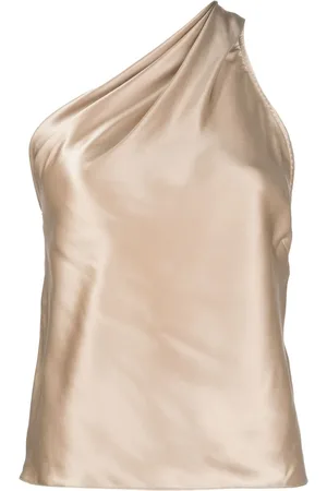 Michelle Mason Asymmetrisk silketop med halterneck