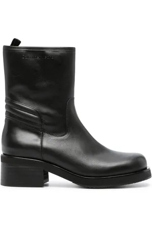 Calvin Klein 55mm biker-støvler i læder
