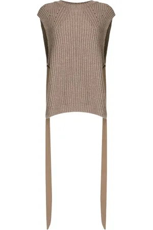 GOEN.J Sweater-vest med sidebånd