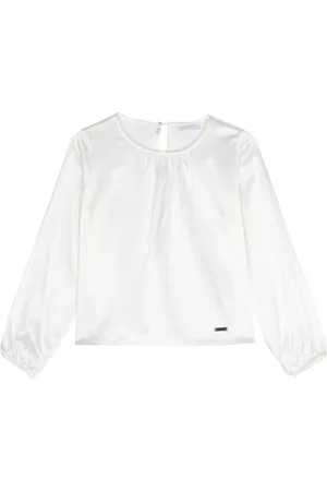 MONNALISA Bluse i satin med ruchet detalje