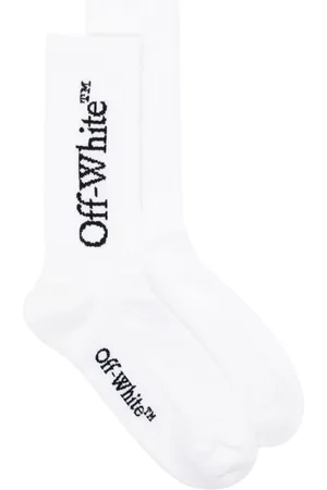 OFF-WHITE Intarsia-strikkede Bookish strømper med logo