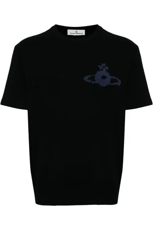 Vivienne Westwood Strikket T-shirt i uld og kashmir med orb-logo