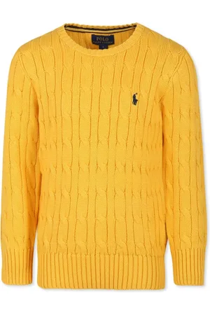 Ralph Lauren Kabelstrikket trøje med logo-broderi